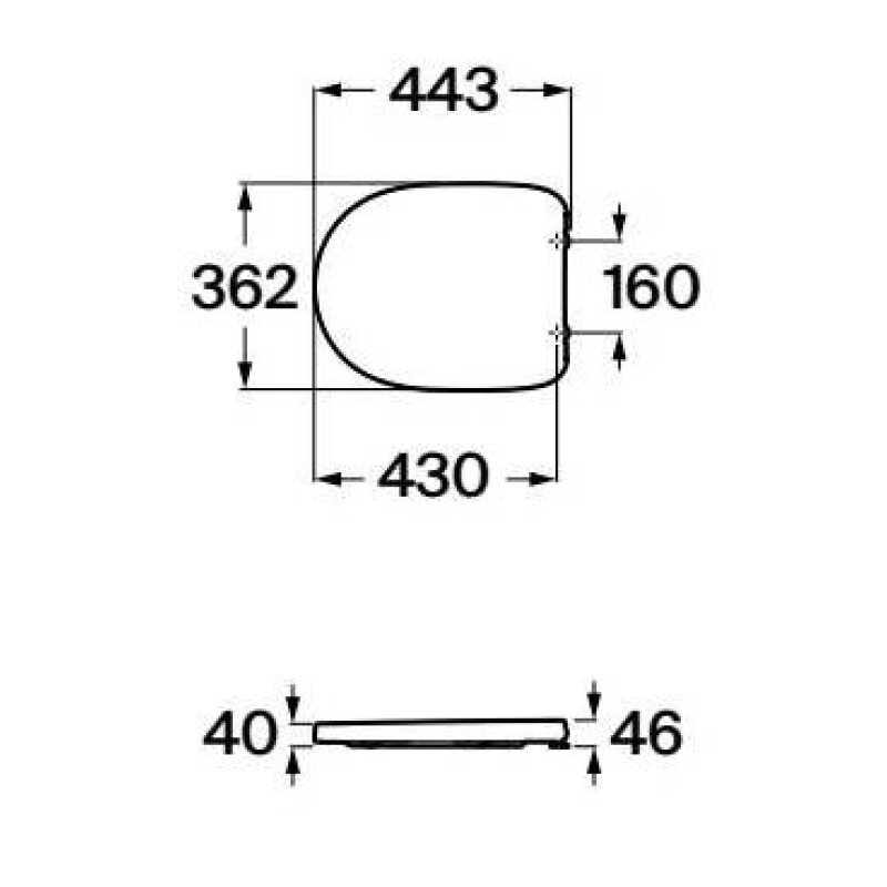 ROCA Сидіння для унітазу Debba Round (A801B2200B)