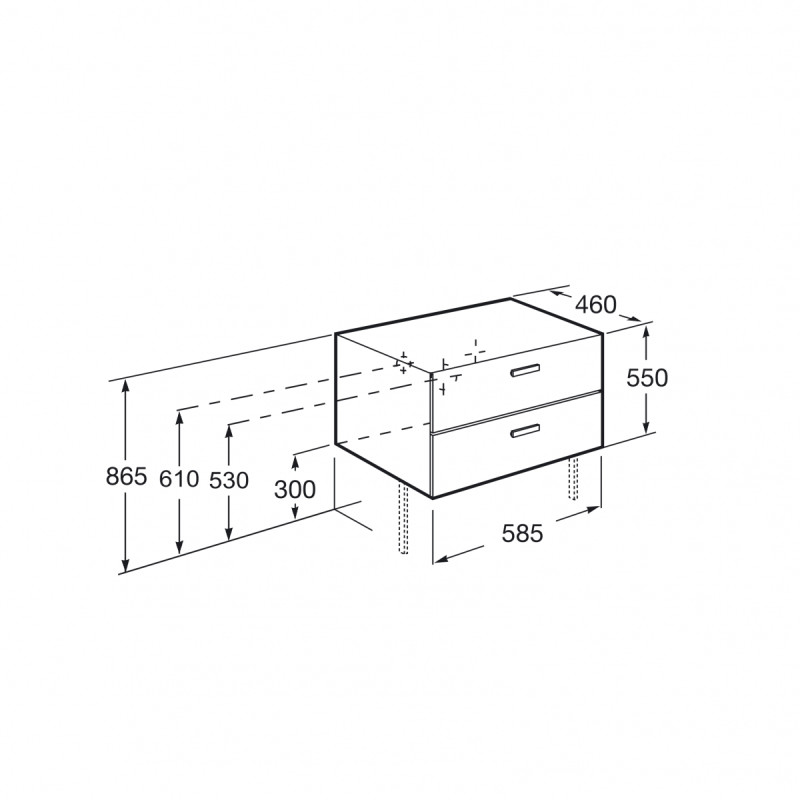 ROCA VICTORIA BASIC тумба 60см, вiд комплекту A855854422, колiр береза, (A856575422)