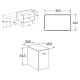 ROCA VICTORIA BASIC MODULAR комплект 89см: тумба 59см під накладний умивальник; модуль 30см із дверцятами; стільниця89 см; колір:білий/білий/дуб, (A85657580D)