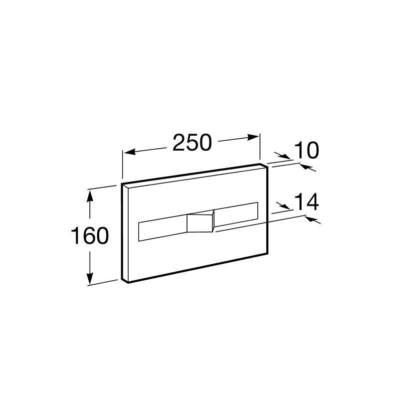 ROCA PRO спускная кнопка PL2 Dual, матовая, (A890096002)