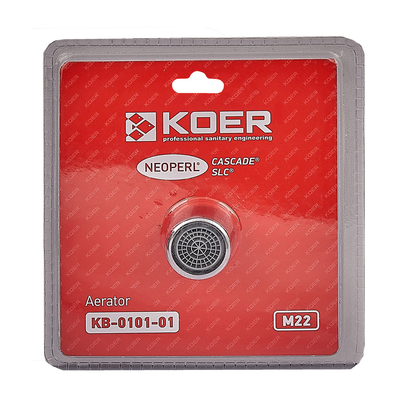 Аэратор М-22 Koer KB-0101-01 NEOPERL CASCADE SLC (Цвет хром) (AC0635)