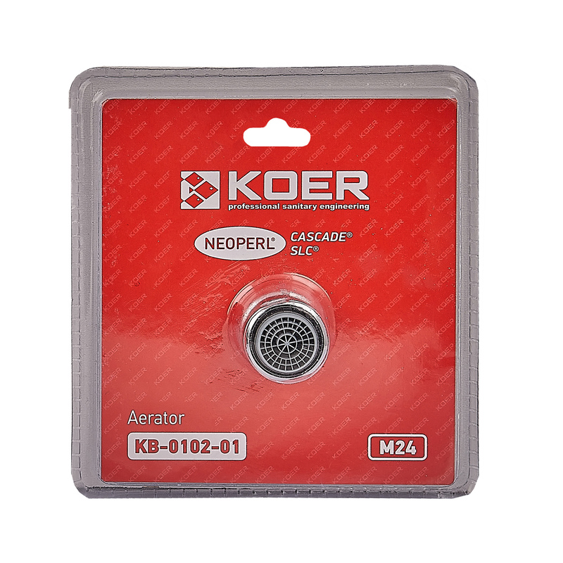 Аэратор М-24 Koer KB-0102-01 NEOPERL CASCADE SLC (Цвет хром) (AC0636)