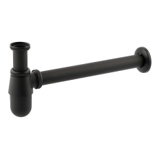 Сифон для раковини Champion SIPHON-01 BLACK без випуску (під донний клапан) без ревізії (Колір чорн
