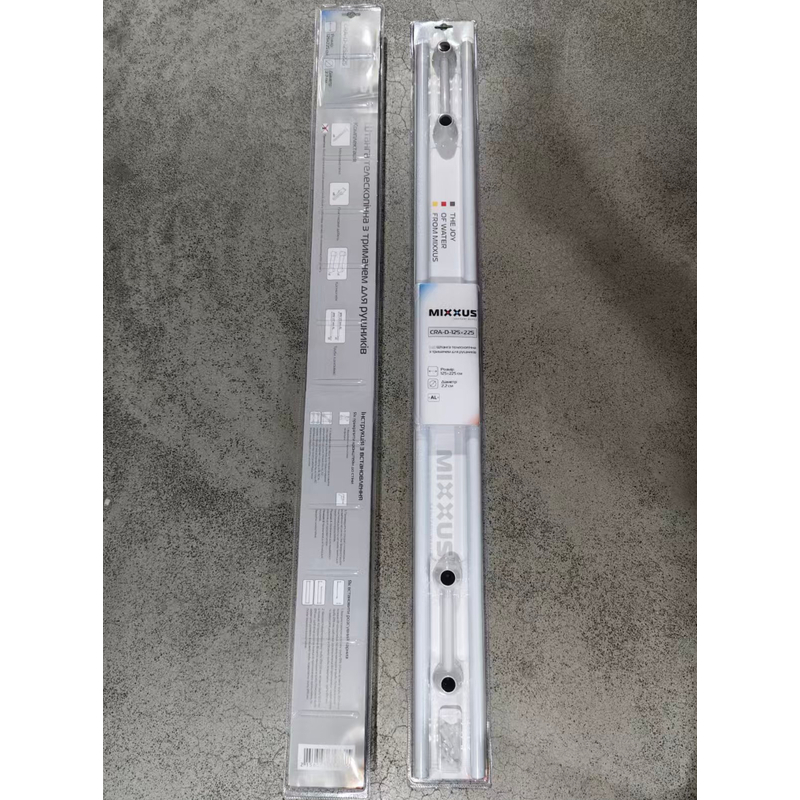 Штанга для шторки телескопічна з тримачем для рушників Mixxus CRA-D-125x225 125cm-225cm (алюміній) (БЛІСТЕР) (AC3589)