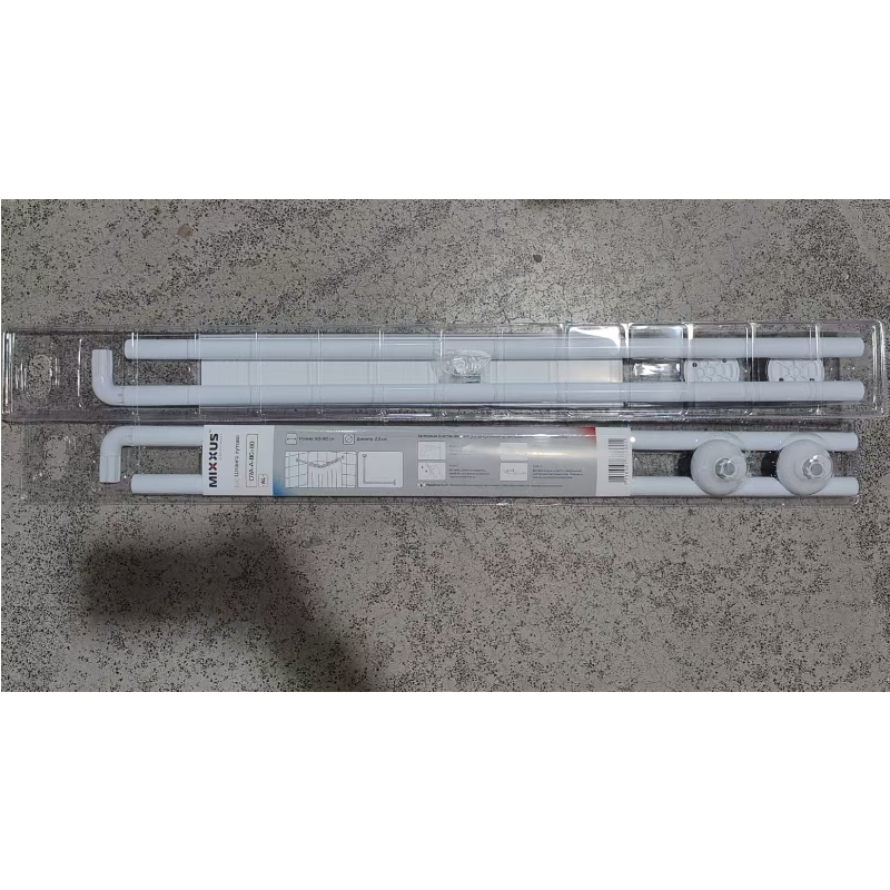 Штанга для шторки кутова Mixxus CRA-A-80x80 80x80cm (алюміній) (БЛІСТЕР) (AC3590)