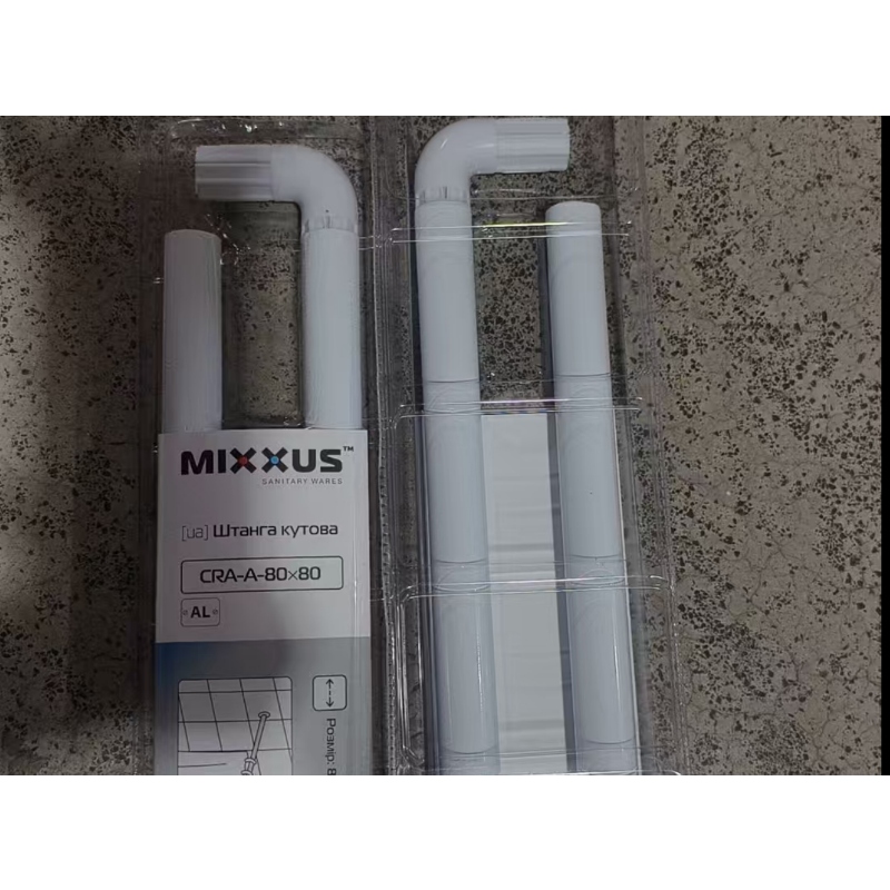 Штанга для шторки кутова Mixxus CRA-A-80x80 80x80cm (алюміній) (БЛІСТЕР) (AC3590)