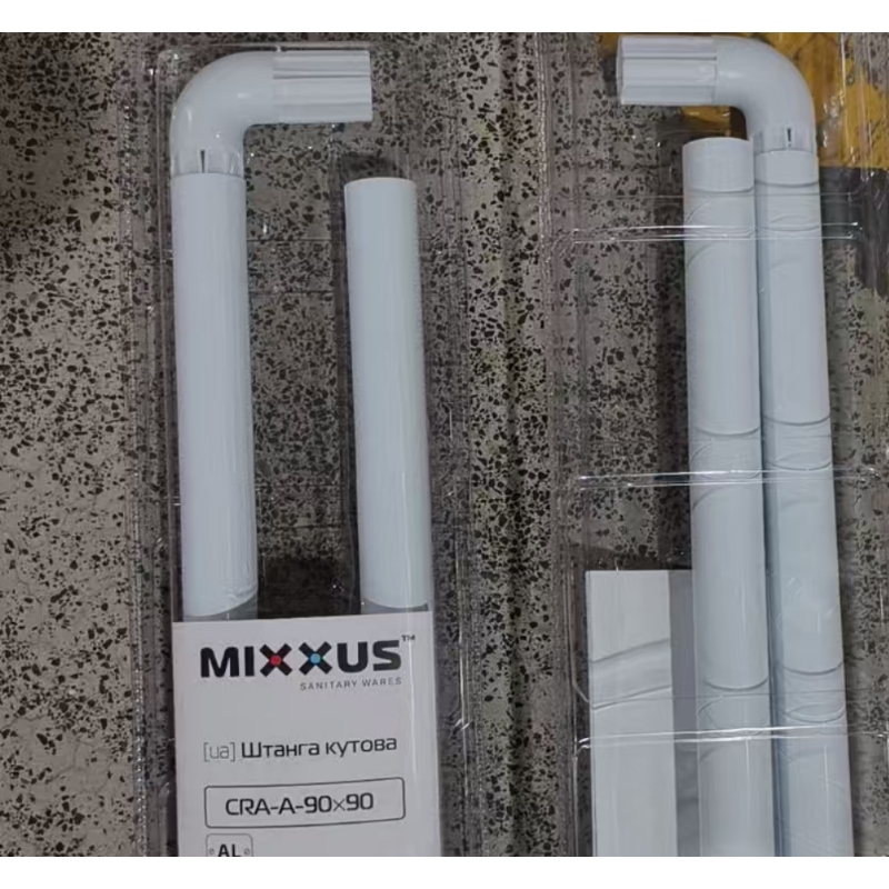 Штанга для шторки кутова Mixxus CRA-A-90x90 90x90cm (алюміній) (БЛІСТЕР) (AC3591)