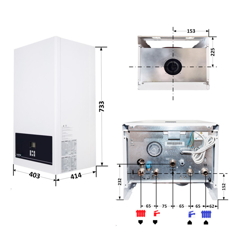 Airfel Двоконтурний газовий конденсаційний котел DigiFEL Premix 30 кВт (AIRFELDIGIFELPREMIX30)