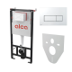 Инсталляция для унитаза ALCA PLAST AM101/1120 с прямоугольной кнопкой хром M571 и прокладкой M91 AM101/1120-4:1 UA M571-0001