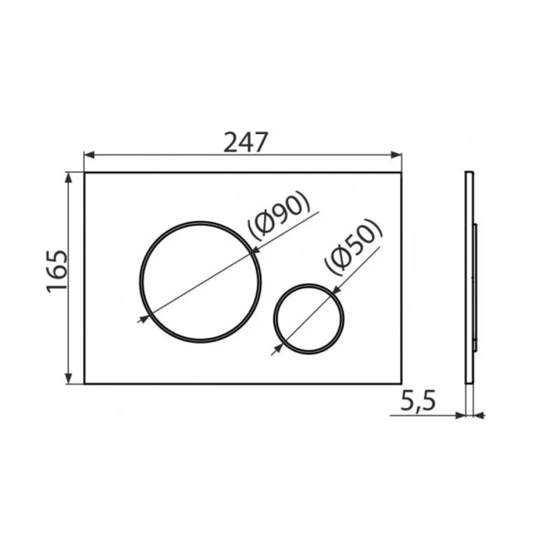 Инсталляция для унитаза ALCA PLAST AM101/1120 с круглой кнопкой хром M671 и прокладкой M91 AM101/1120-4:1 UA M671-0001