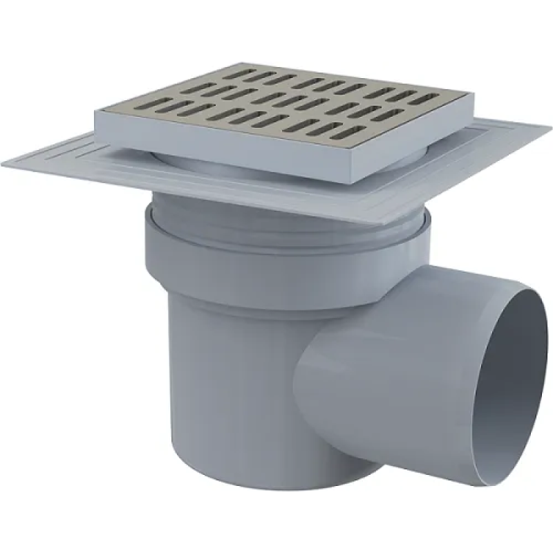 ALCA PLAST сифон APV12 Трап 150*150/110 нерж. боковий {8} (APV12)