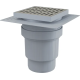 ALCA PLAST сифон APV13 Трап 150*150/110 нерж. прямий {8} (APV13)