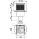 ALCA PLAST сифон APV2 Трап 105х105/50 с нижн. підвед. нерж (APV2)