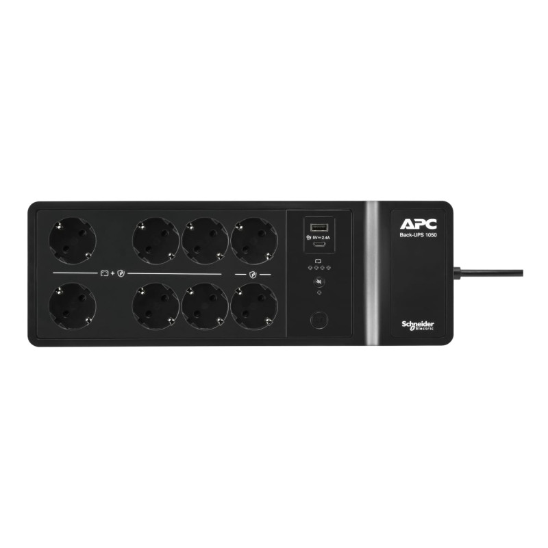 Джерело безперебійного живлення APC Back-UPS 1050VA/600W, USB charging port, USB, 6+2 Schuko, BE1050G2-GR