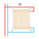 Betatherm Трубчатый радиатор Quantum BQH2 405x1000 черный (BQH 2100/10 9005M 34)