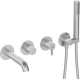 Deante Душовий набір Silia зі змішувачем для ванни, лійка, кріпл. - прихованого монтажу, матова сталь (BQS_F18P)
