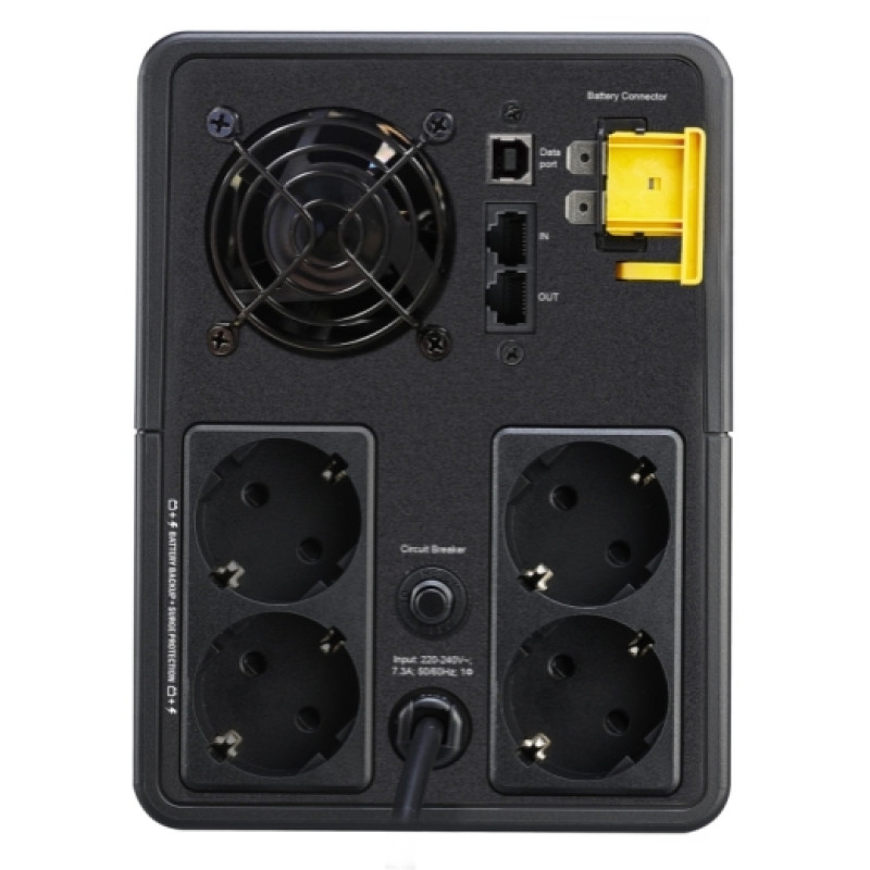 Джерело безперебійного живлення APC Back-UPS 1600VA/900W, RJ45, USB, 4xSchuko, BX1600MI-GR
