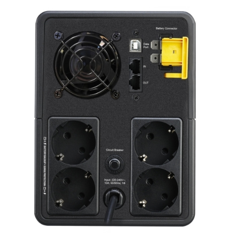 Джерело безперебійного живлення APC Back-UPS 2200VA/1200W, RJ45, USB, 4xSchuko, BX2200MI-GR