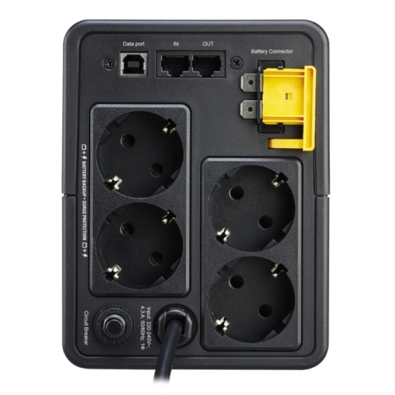 Джерело безперебійного живлення APC Back-UPS 950VA/520W, USB, 4xSchuko, BX950MI-GR