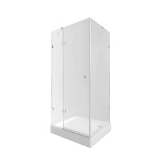 Qtap Набір душова кабіна Capricorn CRM1018RC6 Clear 2020x1000x800 мм + піддон Tern 301812C 100x80x12 см з сифоном
