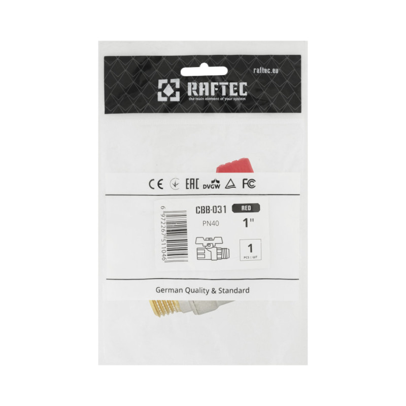 Raftec Кран кульовий RED PN40 ЗВ 1