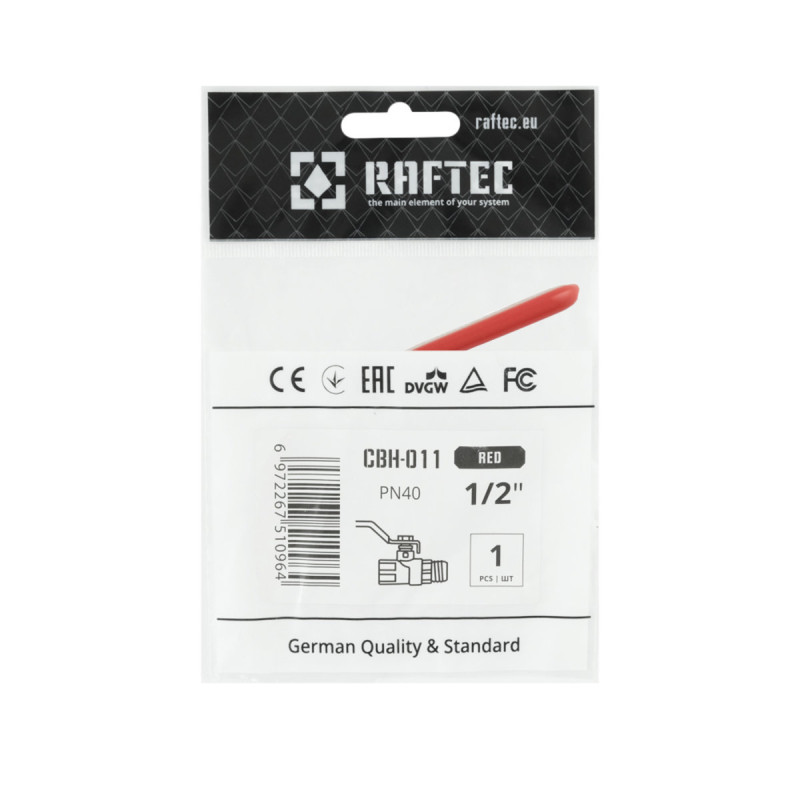Raftec Кран кульовий RED PN40 ВЗ 1/2
