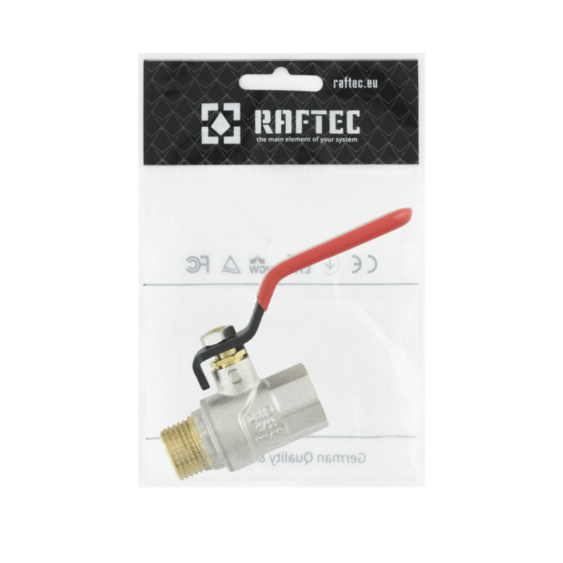 Raftec Кран кульовий RED PN40 ВЗ 1/2