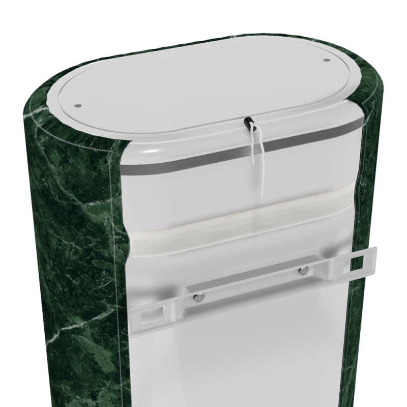 WILLER Декоративний чохол для бойлера IV80DR-Brig (Чорний мармур / 980х985мм / 11) (CC985-Black-marble)