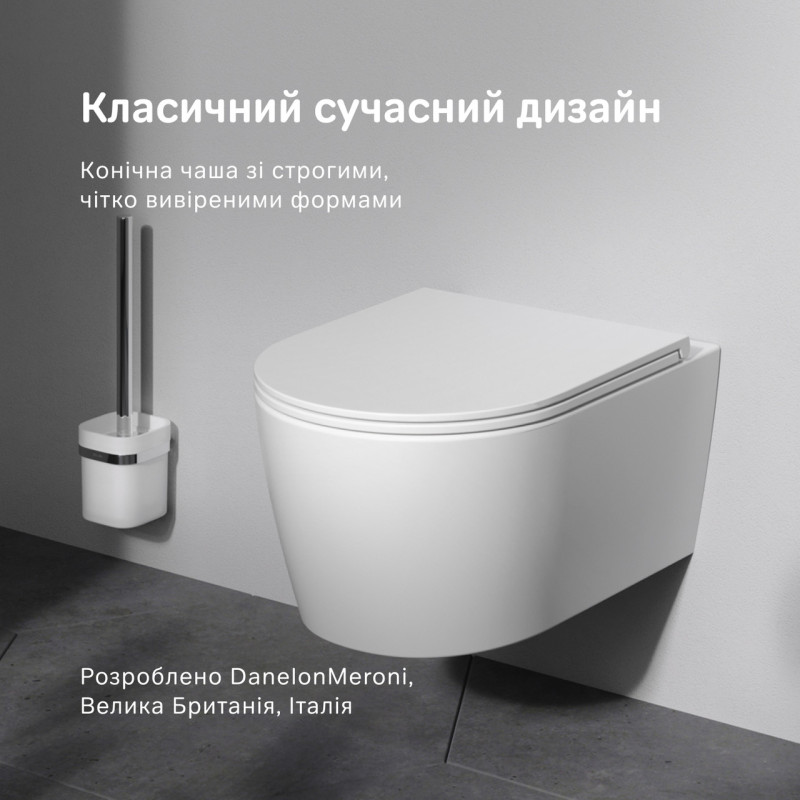 Унітаз підвісний Am.Pm Func , AquaSpin Rimless з сидінням Soft Close дюропласт CFA1902SC