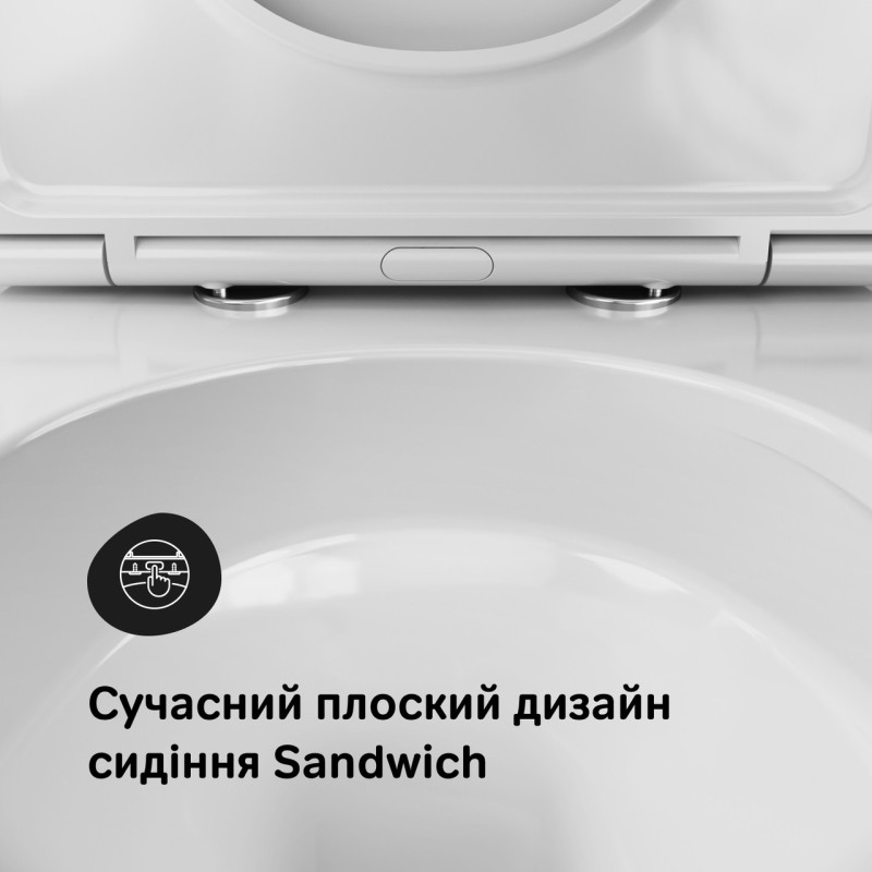 Унітаз підвісний Am.Pm Func , AquaSpin Rimless з сидінням Soft Close дюропласт, CFA1903SC