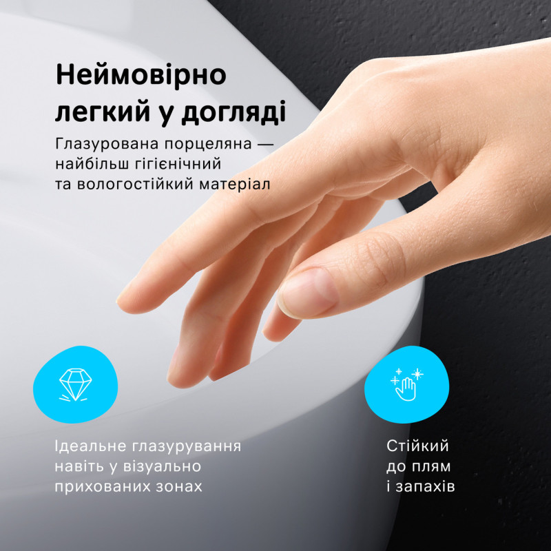 Унітаз підвісний Am.Pm Func , AquaSpin Rimless з сидінням Soft Close дюропласт, CFA1903SC