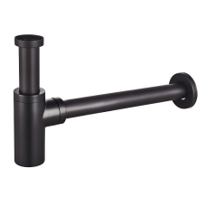 Сифон для раковини Champion SIPHON-02 BLACK без випуску (під донний клапан) без ревізії (Колір чорн