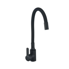 Змішувач для кухні з силиконовим. вил. Champion EZA-011 Black REFL.Black з нерж. сталі (CH6457)
