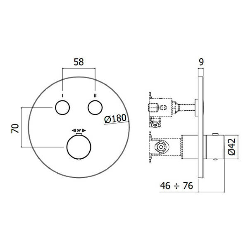 Paffoni Термостат для душу Compact box CPT 018 BO прихованого монтажу (CPT018BO)