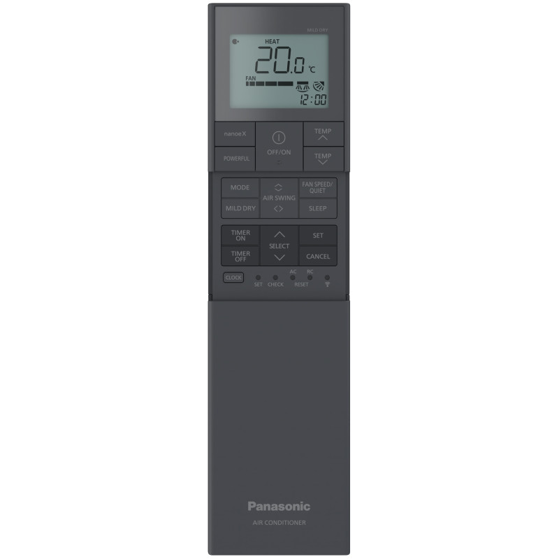 Panasonic Кондиціонер Etherea 42м2 інвертор 15000BTU 4.2кВт A++/A+ -20°С Wi-Fi R32 чорний (CS-XZ42ZKEW-H/CU-Z42ZKE)
