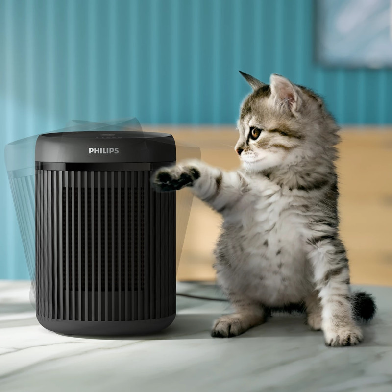 Тепловентилятор Philips Series 2000, 15м2, 1500Вт, електр. упр-ння, керамич.нагрів.елемент, Wi-Fi, темно-сірий (CX2120/01)