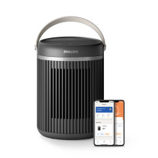 Тепловентилятор Philips Series 3000, 20м2, 2000Вт, електр. упр-ння, керамич.нагрів.елемент, Wi-Fi, темно-сірий (CX3120/01)