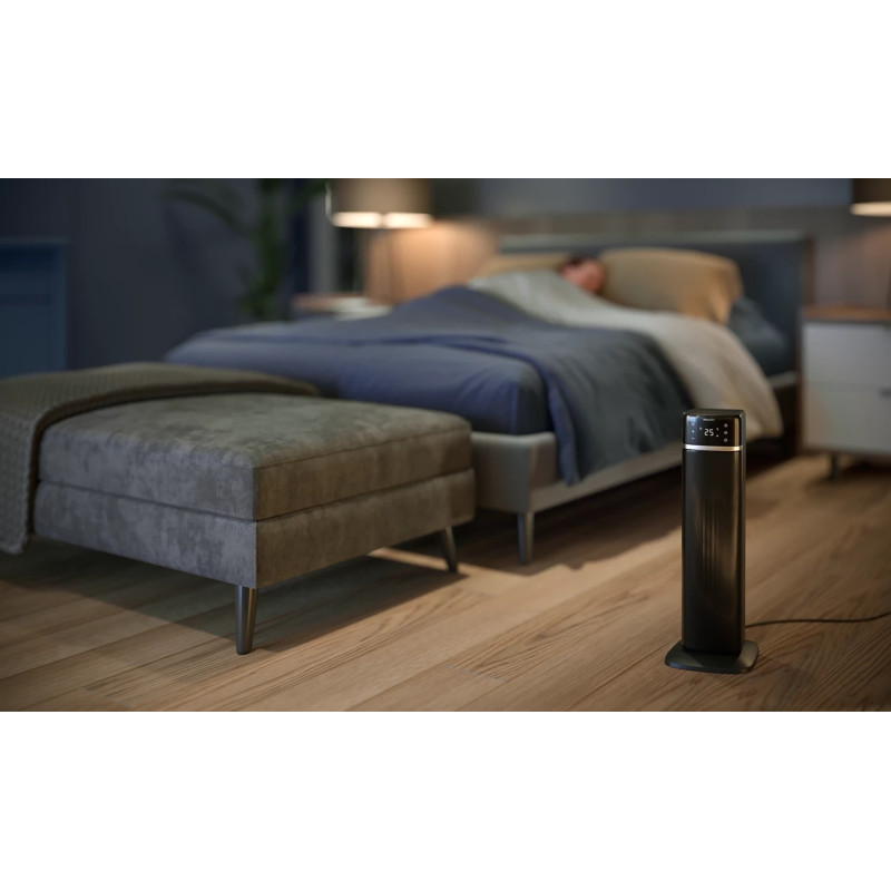 Тепловентилятор Philips 5000 Series, 20м2, 2000Вт, електр. упр-ння, 58 х 19.6 х 21.2см, керамічний, дисплей,Wi-Fi, чорний (CX5120/11)