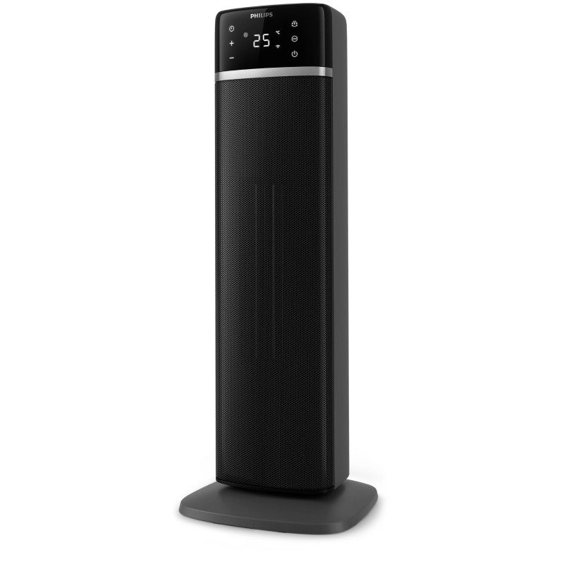 Тепловентилятор Philips 5000 Series, 20м2, 2000Вт, електр. упр-ння, 58 х 19.6 х 21.2см, керамічний, дисплей,Wi-Fi, чорний (CX5120/11)