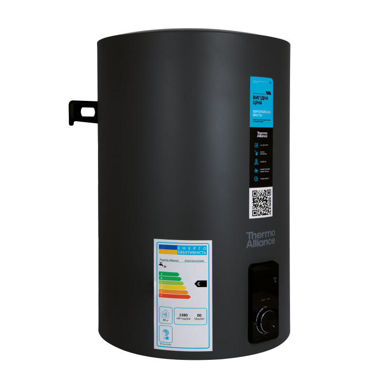 Водонагрівач електричний Thermo Alliance 50 л Black, вертикальний, сухий ТЕН 2,0 кВт D50V20J2(D)KВ SD00054754