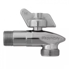Albertoni Кран ″SQUALO″ кульовий кутовий для сантехприладів Ø1/2″ х 3/4″ Va srl (D909000)