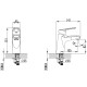 Corso Смеситель SERIO Ø35 для раковины литой на шпильке (DC-2A146C) (9626000)