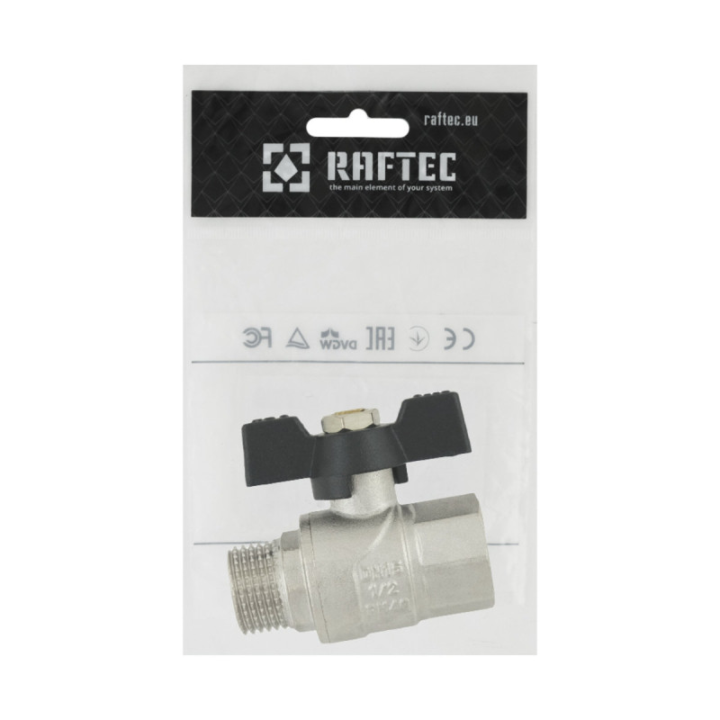 Raftec Кран кульовий BLACK PN40 ЗВ 1/2