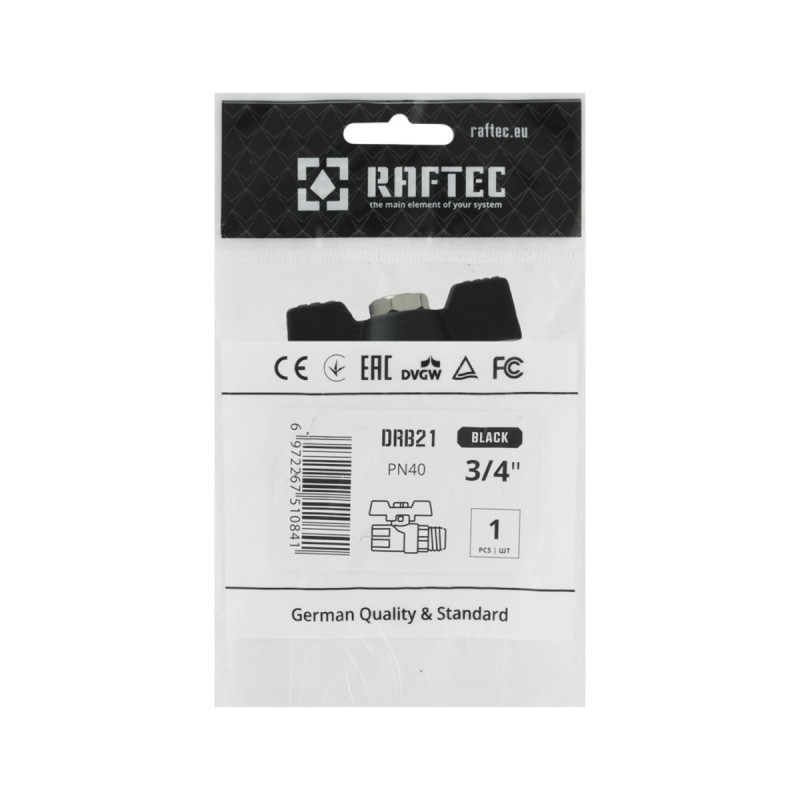 Raftec Кран кульовий BLACK PN20 ЗВ 3/4