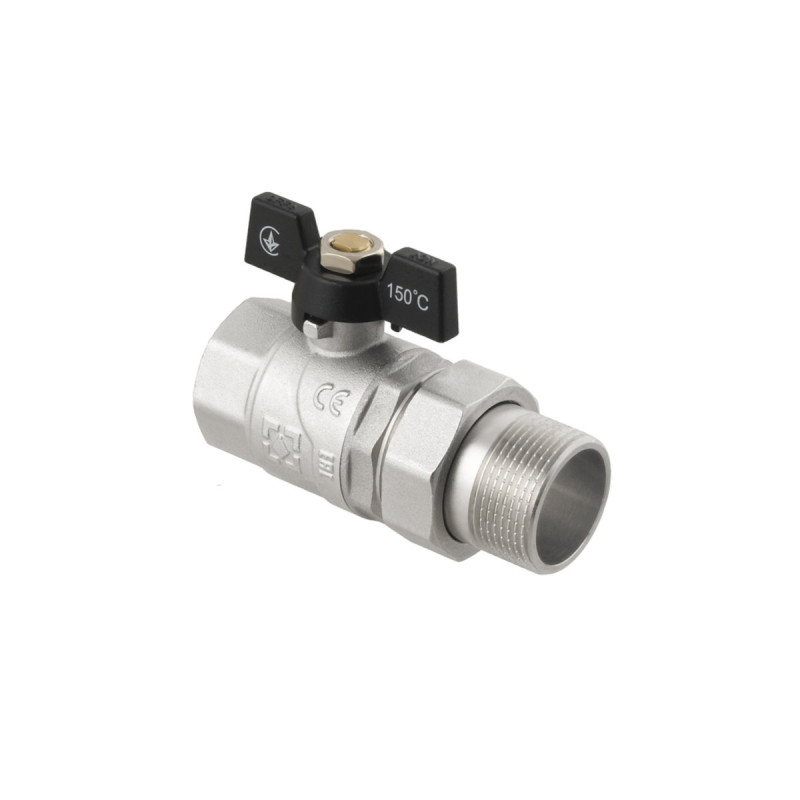 Raftec Кран кульовий з американкою BLACK PN20 ВЗ 1 1/4