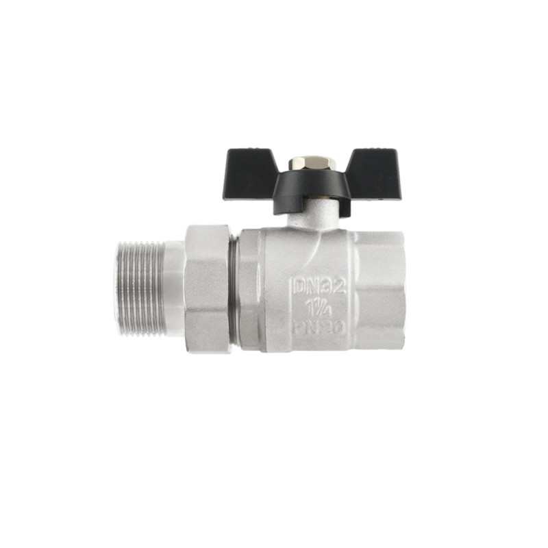 Raftec Кран кульовий з американкою BLACK PN20 ВЗ 1 1/4