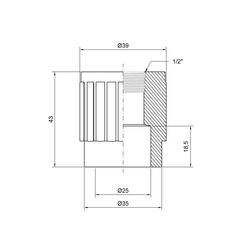 Муфта PPR Thermo Alliance 25х1/2