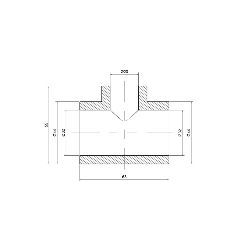 Трійник PPR Thermo Alliance 32х20х32 SD00029360