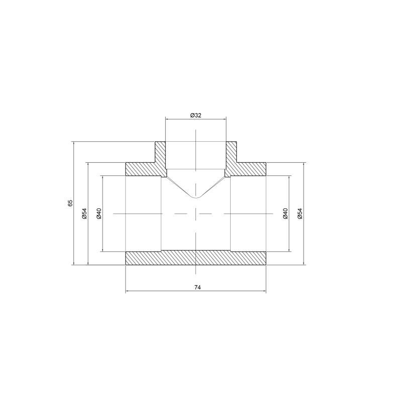 Трійник PPR Thermo Alliance 40х32х40 SD00029364