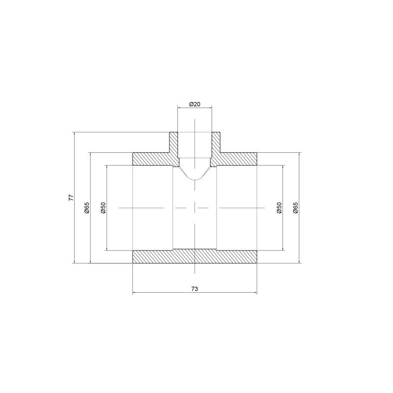 Трійник PPR Thermo Alliance 50х20х50 SD00029365